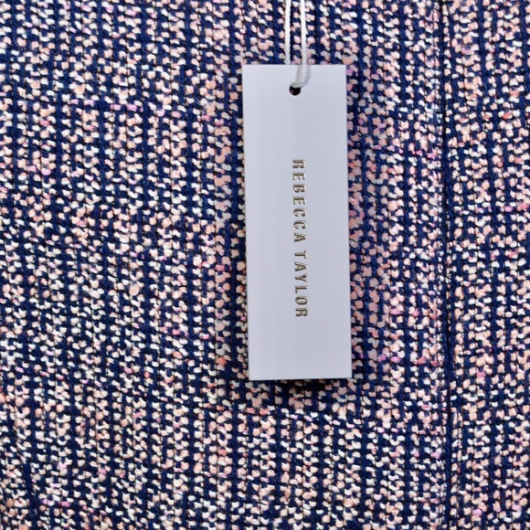 ๐๐ท๏ธ  Rebecca Taylor Navy/Blush  Tweed Work/Office Dress - Picture 10 of 15